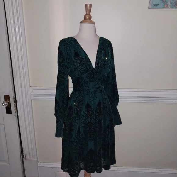Trashy Diva Baroque Velvet Dress 4 Nwt - Picture 1 of 5